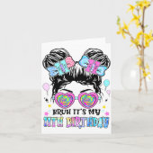 Bruh It's My 11th Birthday 11 Years Old For Girl T カード (黄色い花)