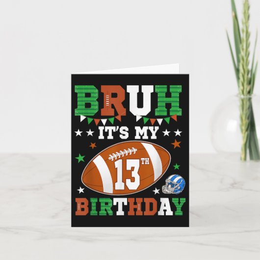 Bruh Its My 13誕生日13歳サッカーPl カード (正面)