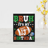 Bruh Its My 13誕生日13歳サッカーPl カード (黄色い花)