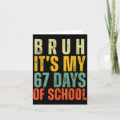 Bruh It's My 67 Days Of School Dabbing Boy Funny S カード (正面)