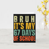 Bruh It's My 67 Days Of School Dabbing Boy Funny S カード (黄色い花)