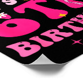 Bruh Its My 6th Birthday Pink 6 Year Old Coquette ポスター (角)