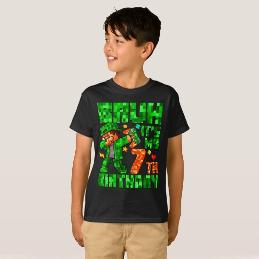 Bruh It's My 7th Birthday Boy Game Xel 7 Years Old Tシャツ (正面フル)