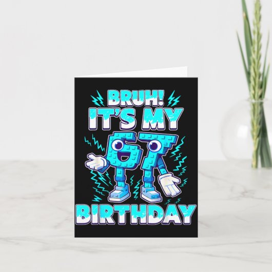 Bruh It's My Birthday 6 7 Six Seven Italian Brainr カード (正面)