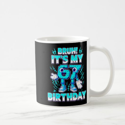 Bruh It's My Birthday 6 7 Six Seven Italian Brainr コーヒーマグカップ (右)