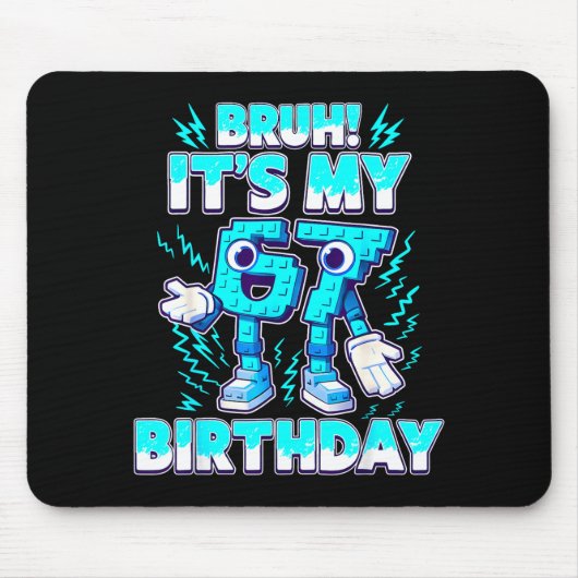 Bruh It's My Birthday 6 7 Six Seven Italian Brainr マウスパッド (正面)