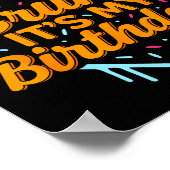 Bruh It's My Birthday Funny Ice Cream Drip Basebal ポスター (角)