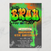 Bruh It's My Birthday Invitation 招待状 (正面)