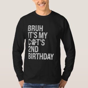 Bruh It's My Cat おもしろい's 2 birthday Meow Kitten Tシャツ