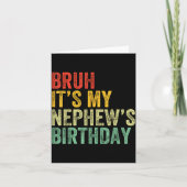 Bruh It's My Nephew's Birthday Funny Birthday Uncl カード (正面)