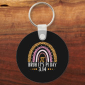 Bruh It's Pi Day 3.14 Pi Symbol おもしろい Pi Day 教え キーホルダー (正面)