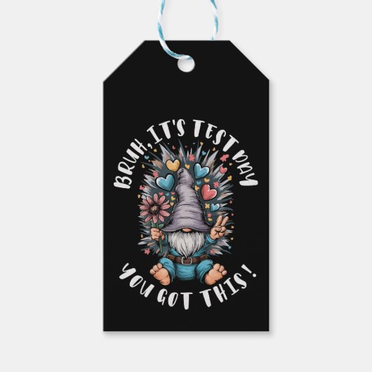 Bruh it's test day you got this funny school motiv ギフトタグ (正面)