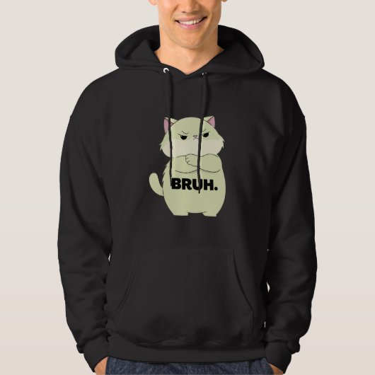 Bruh Kitty Hoodie パーカ (正面)