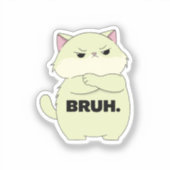 Bruh Kitty Sticker シール (正面)