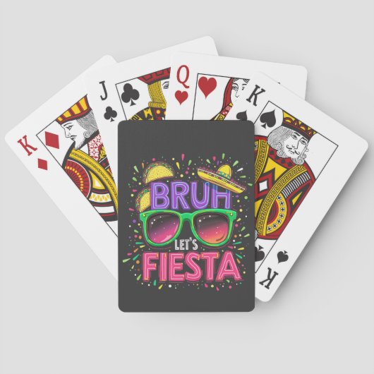 Bruh, Let's Fiesta Cinco De Mayo Mexican Culture トランプ (裏面)