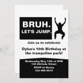 Bruh Let's Jump、トランポリンパーティの招待状、DIY、 招待状 (正面/裏面)