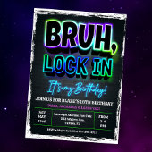 Bruh Lock In バースデー 招待状