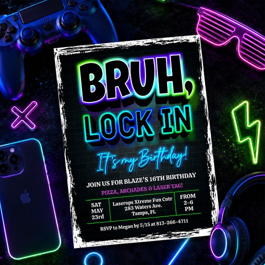 Bruh Lock In 誕生日 招待状