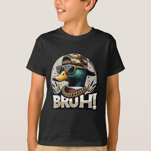 Bruh Mallard Duck Funny Duck Hunting Humor Tシャツ (正面)