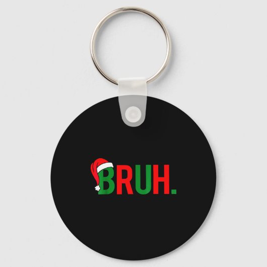 Bruh Meme クリスマス キーホルダー (正面)