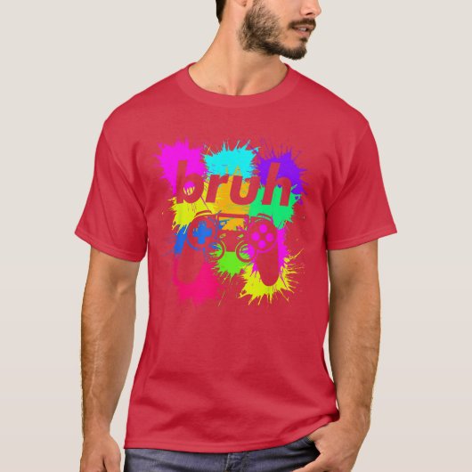 Bruh Meme ゲームコントローラー かっこいいゲーマー Boyeen Tシャツ (正面)