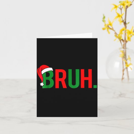 Bruh Meme Christmas  カード (黄色い花)