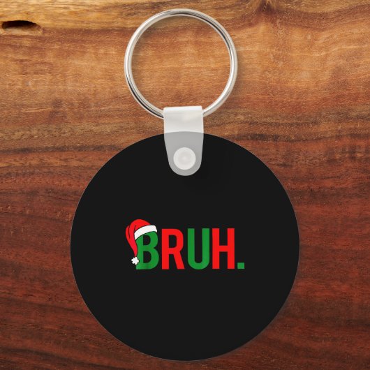 Bruh Meme Christmas  キーホルダー (正面)