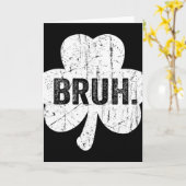 Bruh Meme Funny Saying Bro Greeting Teen Boy St Pa カード (黄色い花)