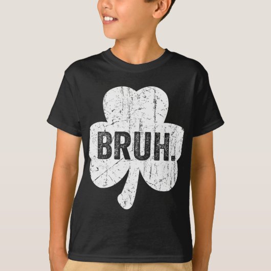 Bruh Meme Funny Saying Bro Greeting Teen Boy St Pa Tシャツ (正面)