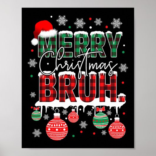 Bruh Meme Funny Saying Bro Greeting Teens Boys Men ポスター (正面)