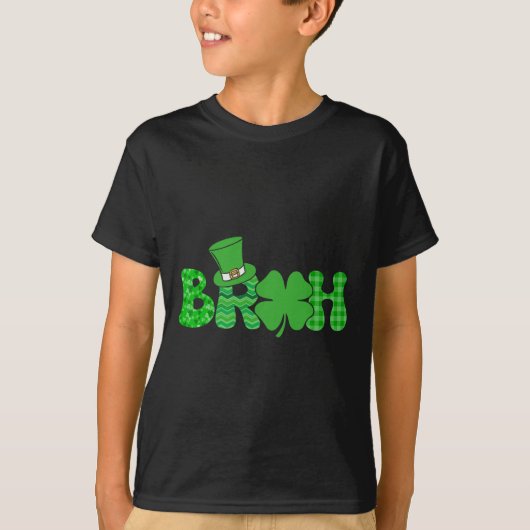Bruh Meme Funny St Patricks Day Shamrock Irish Tシャツ (正面)