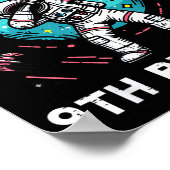 Bruh My 9th Birthday Astronaut Dab 9 Bday Boys Gir ポスター (角)