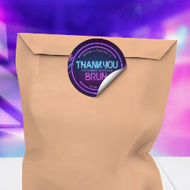 Bruh Neon Arcadeビデオゲーム誕生日ありがとう ラウンドシール