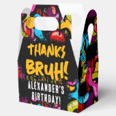 Bruh Neon Graffiti Hip Hop Street Art Birthday フェイバーボックス (オープン)