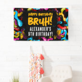 Bruh Neon Graffiti Hip Hop Street Art Birthday 横断幕 (インサイチュ)