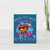 Bruh Next Two Years 2026 2027 Drip Ice Cream Baske カード (正面)