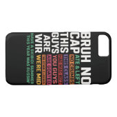 Bruh No Cap今年の食べおもしろいミーム Case-Mate iPhoneケース (裏面(横))