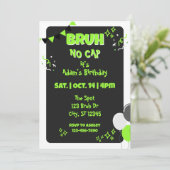 Bruh No Cap, Black & Green Birthday 招待状 (スタンド正面)