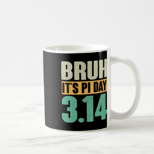 Bruh Pi日3.14 Pi数値演算先生おもしろいPi D コーヒーマグカップ (右)
