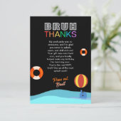 Bruh Pool Party Birthday サンキューカード (スタンド正面)