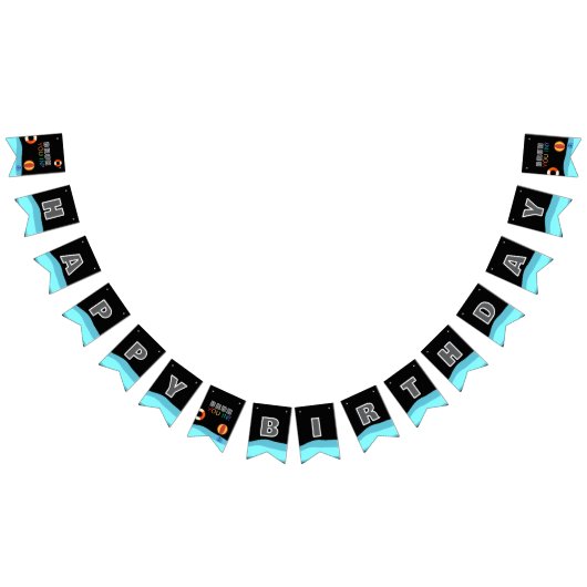 Bruh Pool Party Birthday  バンティングフラッグ (全)
