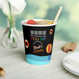 Bruh Pool Party Birthday  紙コップ