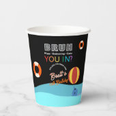 Bruh Pool Party Birthday  紙コップ (裏面)