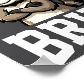 Bruh Raccoon Camo Hat Funny Youth Teens Kids Slang ポスター (角)