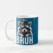 Bruh Raccoon Trash Racoon Camo Hat Youth Teens Kid コーヒーマグカップ (左)