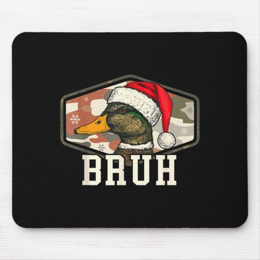Bruh Santa Duck Hunting Camo Hat Men Women Kids Xm マウスパッド (正面)