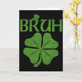 Bruh Shamrock Clover St Patricks Day Men Boy Kid T カード (黄色い花)