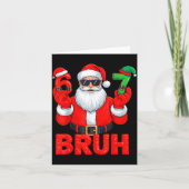 Bruh Six Seven 67 Meme 6 7 Elf Santa Christmas  カード (正面)