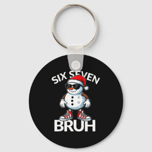 Bruh Six Seven 6 7 メメクリスマス おもしろ Xmas メンズ キーホルダー