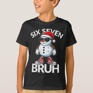 Bruh Six Seven 6 7 メメクリスマス おもしろ Xmas メンズ Tシャツ